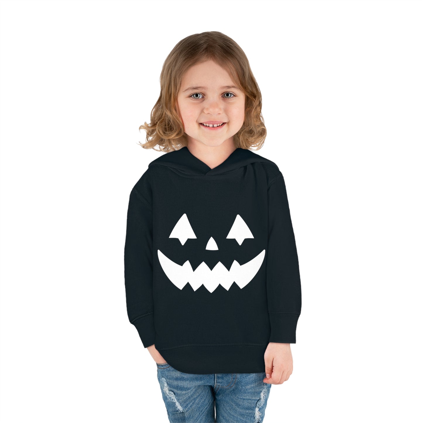 Pumpkin Face Toddler Pullover Fleece Hoodie