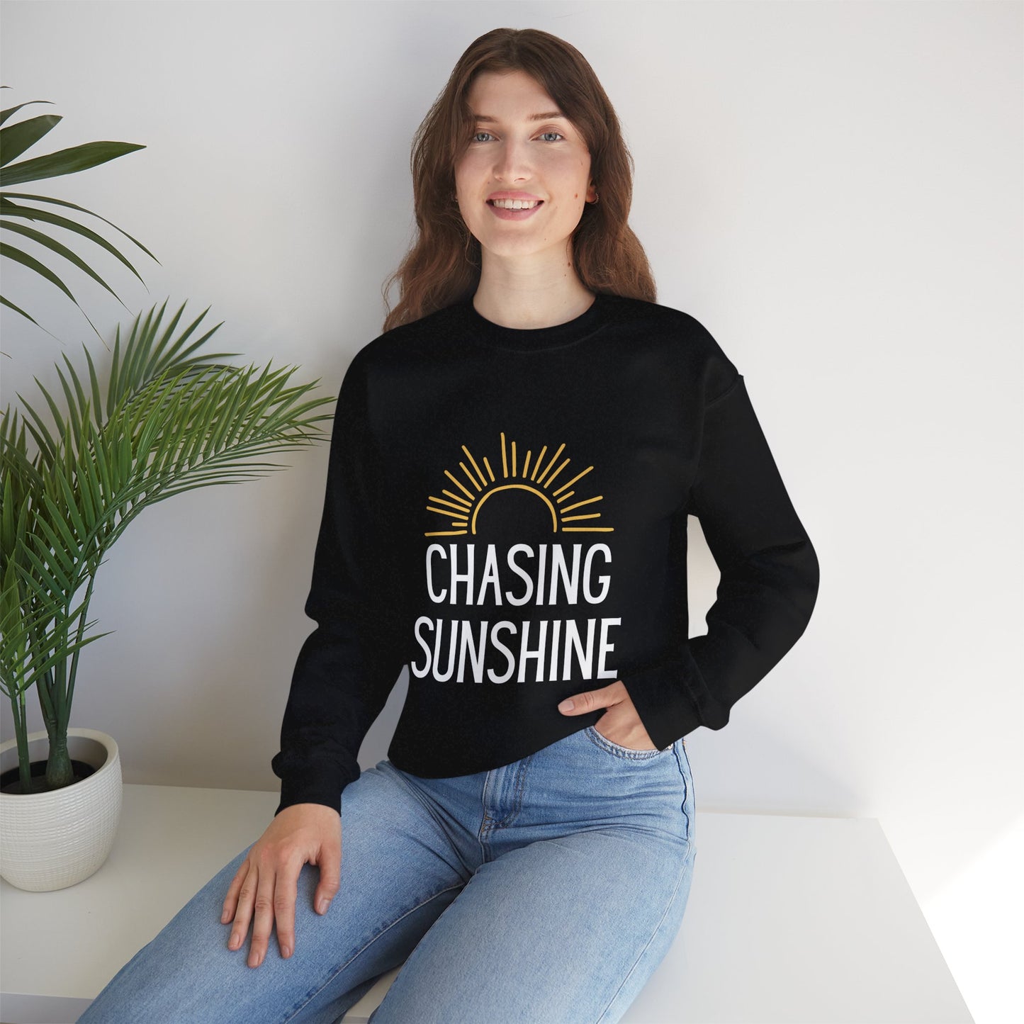 "Chasing Sunshine" Unisex Heavy Blend™ Crewneck Sweatshirt