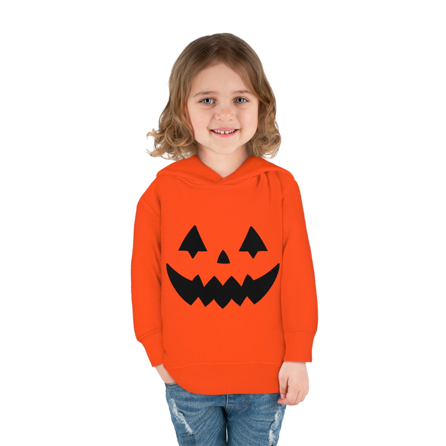 Pumpkin Face Toddler Pullover Fleece Hoodie