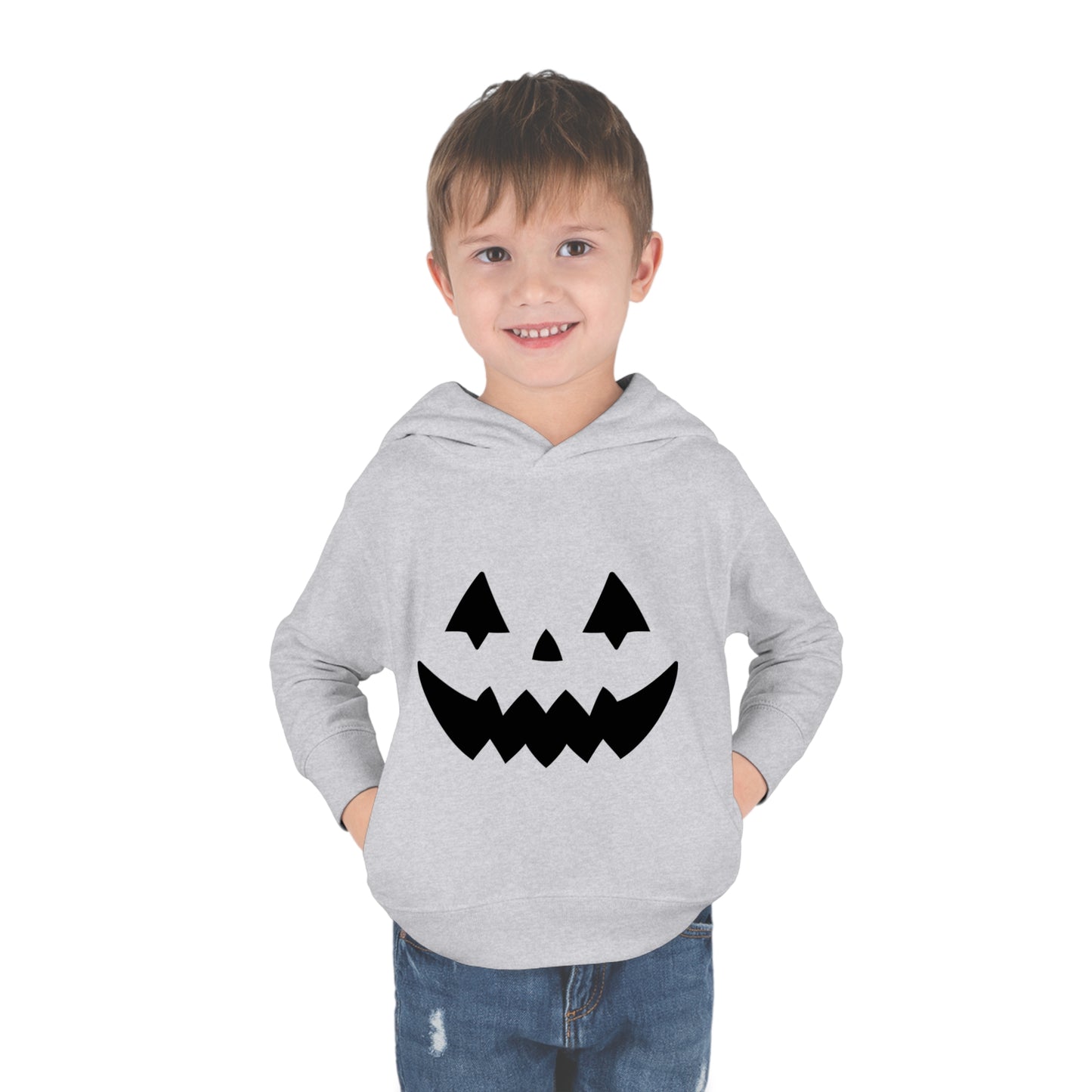 Pumpkin Face Toddler Pullover Fleece Hoodie