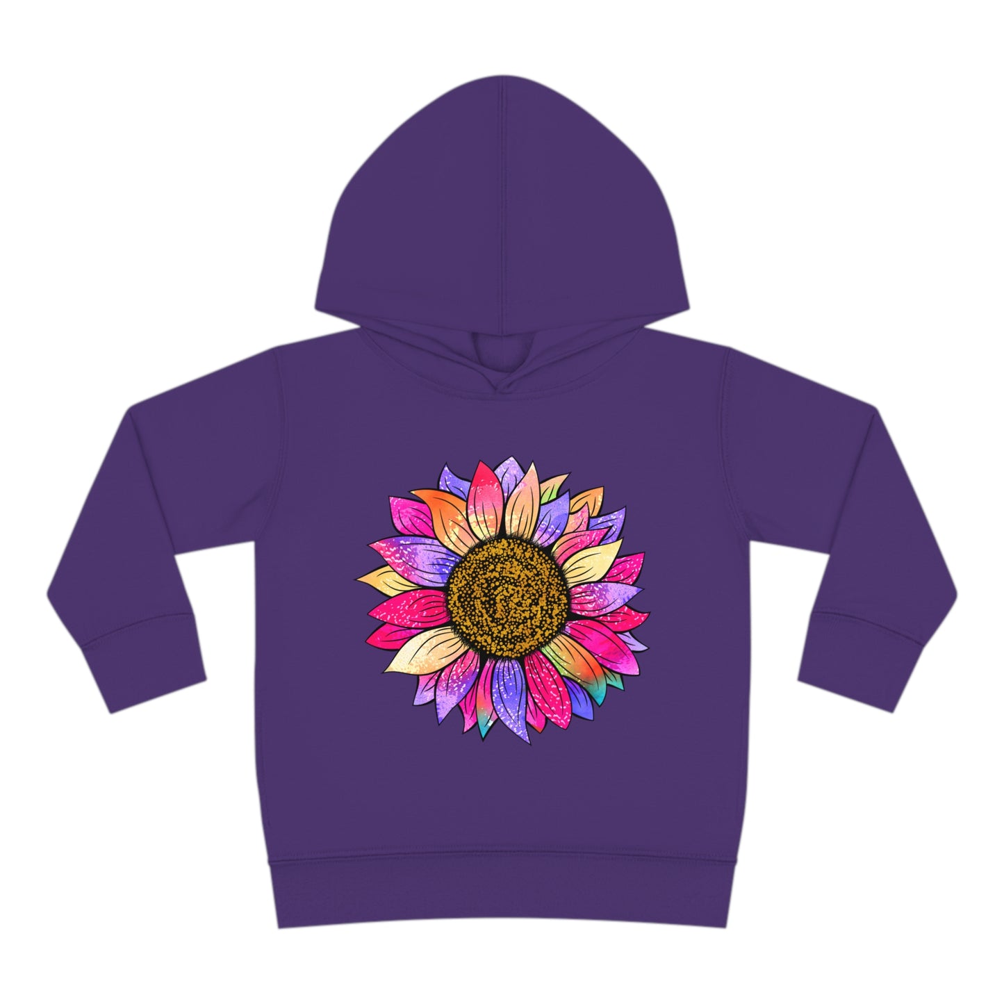 Colorful Sunflower Toddler Pullover Fleece Hoodie