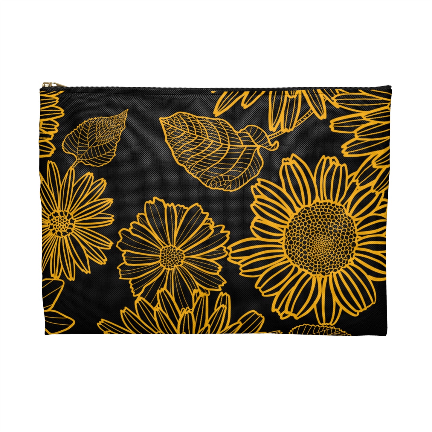 Yellow Flowers Accessory Pouch