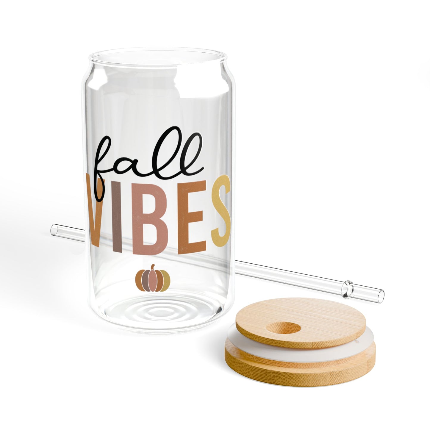 "Fall Vibes" Sipper Glass, 16oz