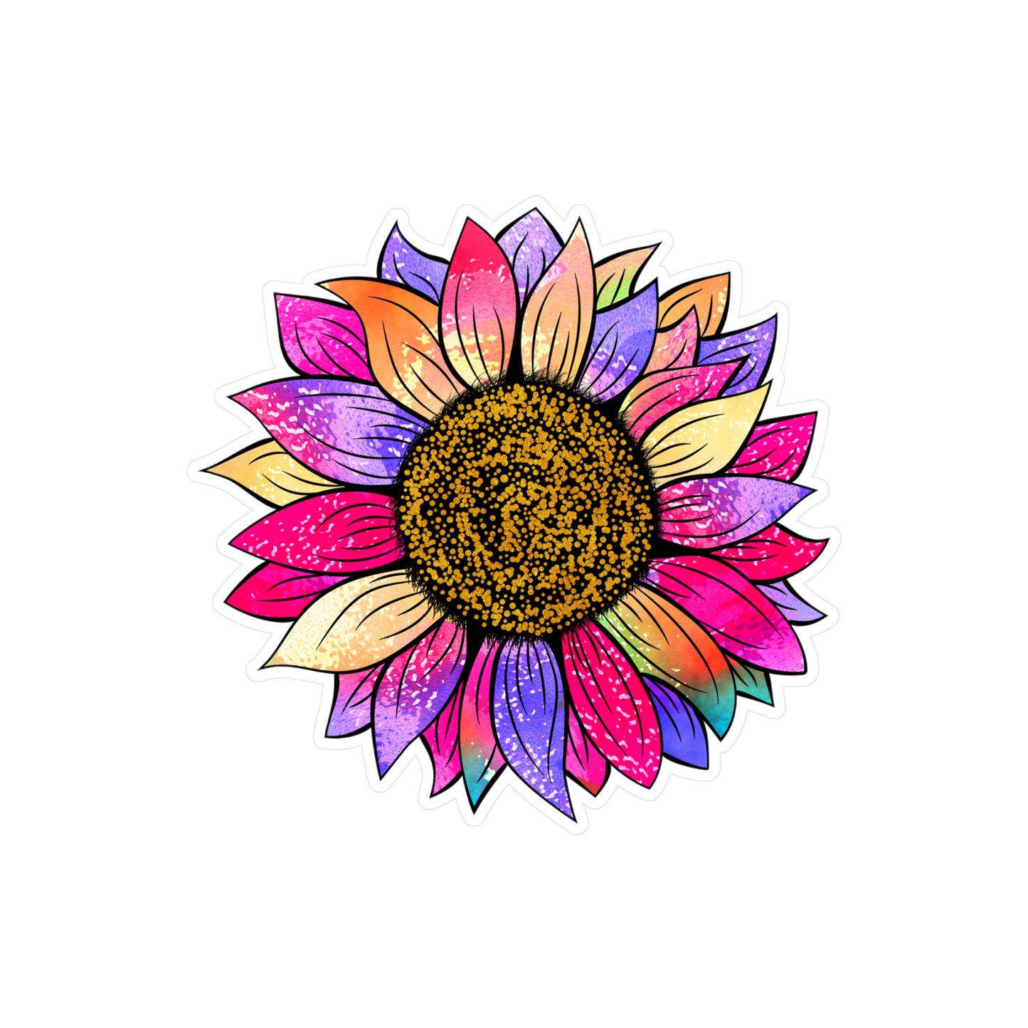 Colorful Sunflower Kiss-Cut Vinyl Decal