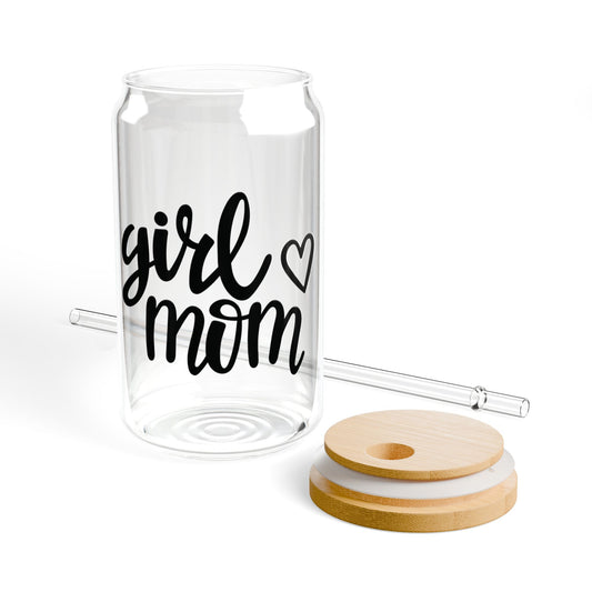 Girl Mom Sipper Glass, 16oz