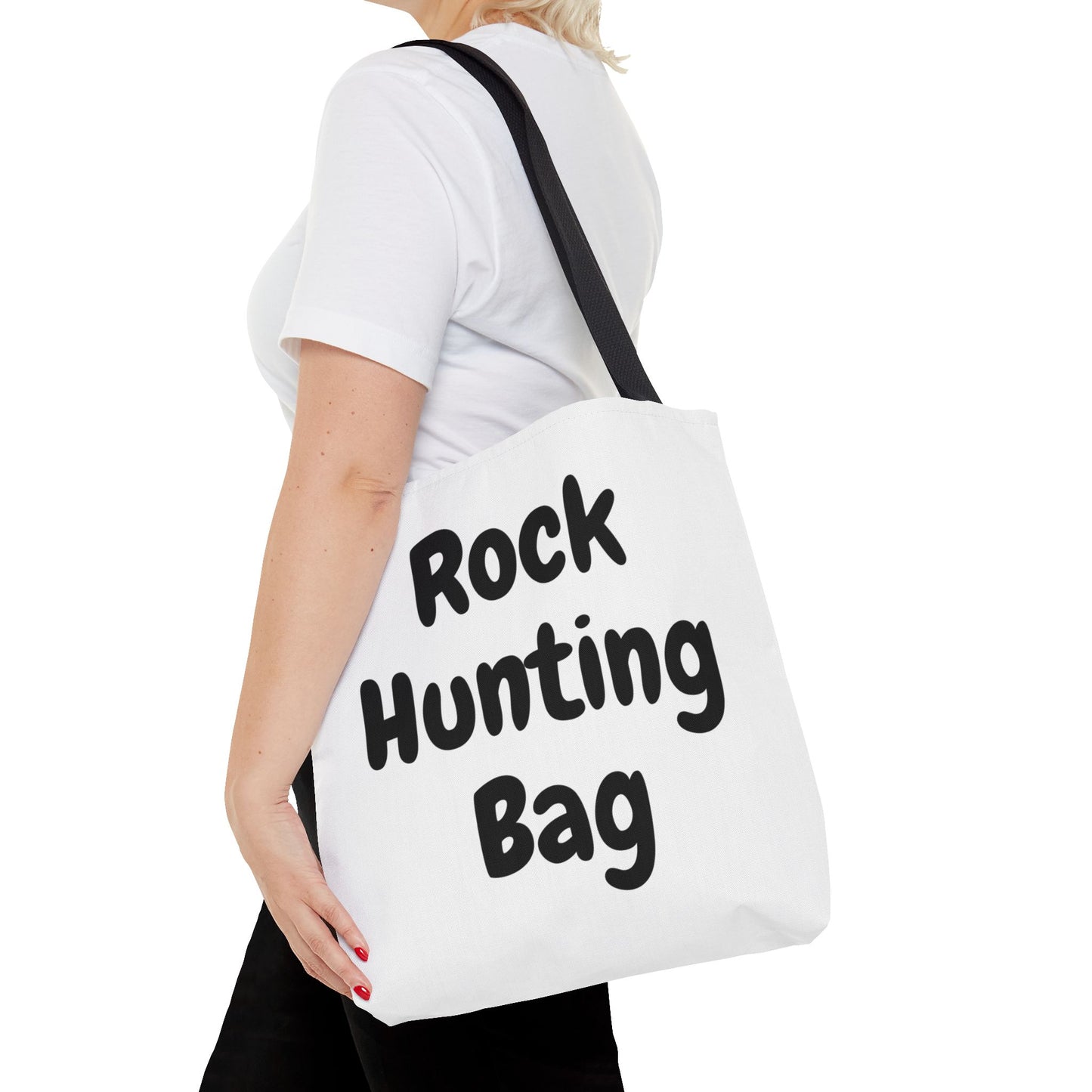 "Rock Hunting Bag" White Tote