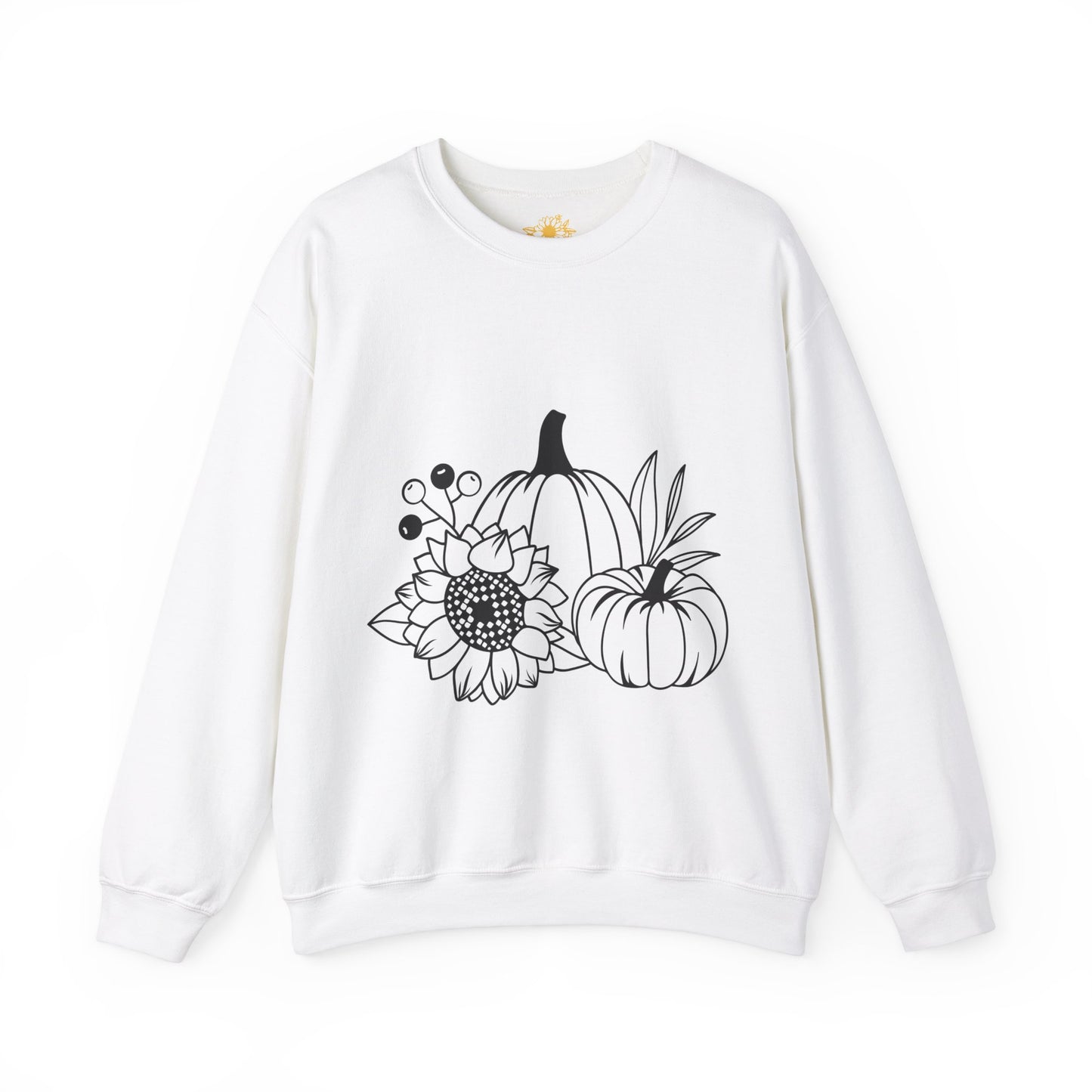 Pumpkin and Sunflowers Unisex Heavy Blend™ Crewneck Sweatshirt