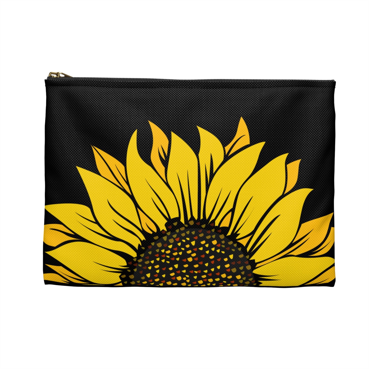 Sunflower Black Accessory Pouch