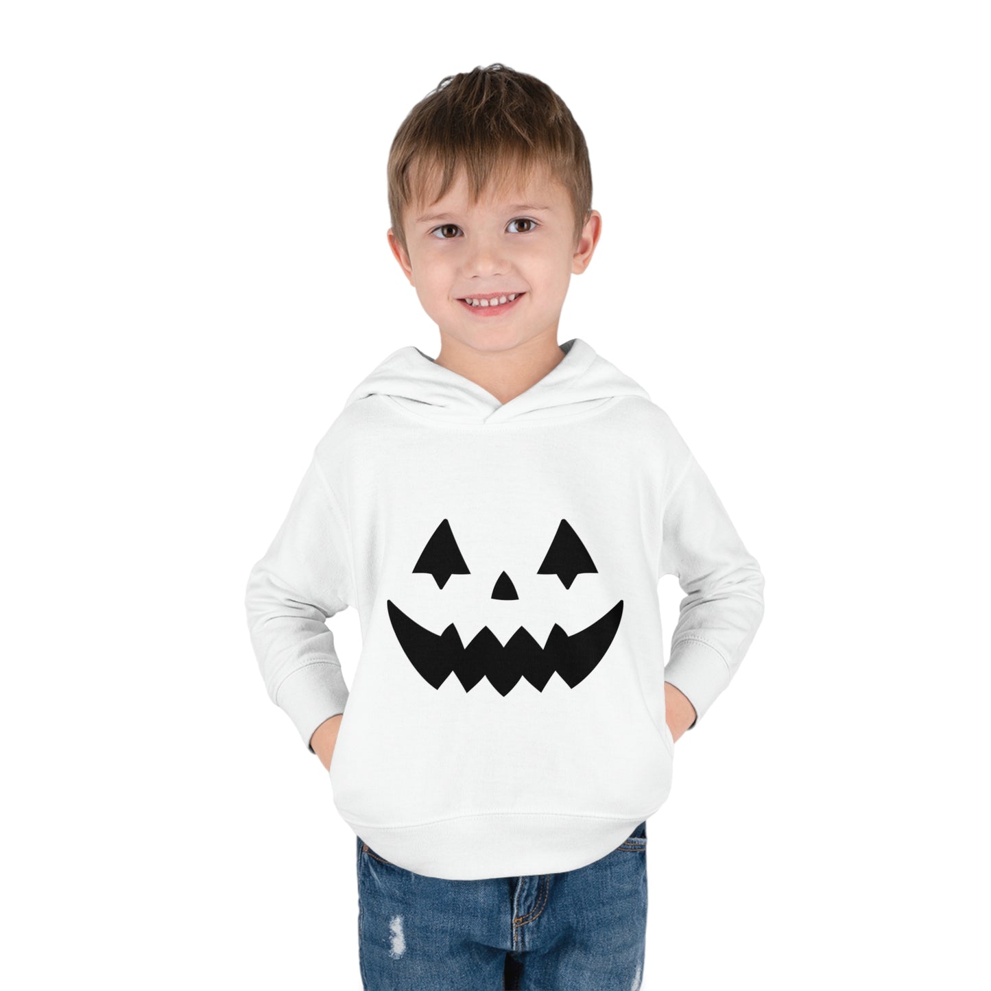 Pumpkin Face Toddler Pullover Fleece Hoodie