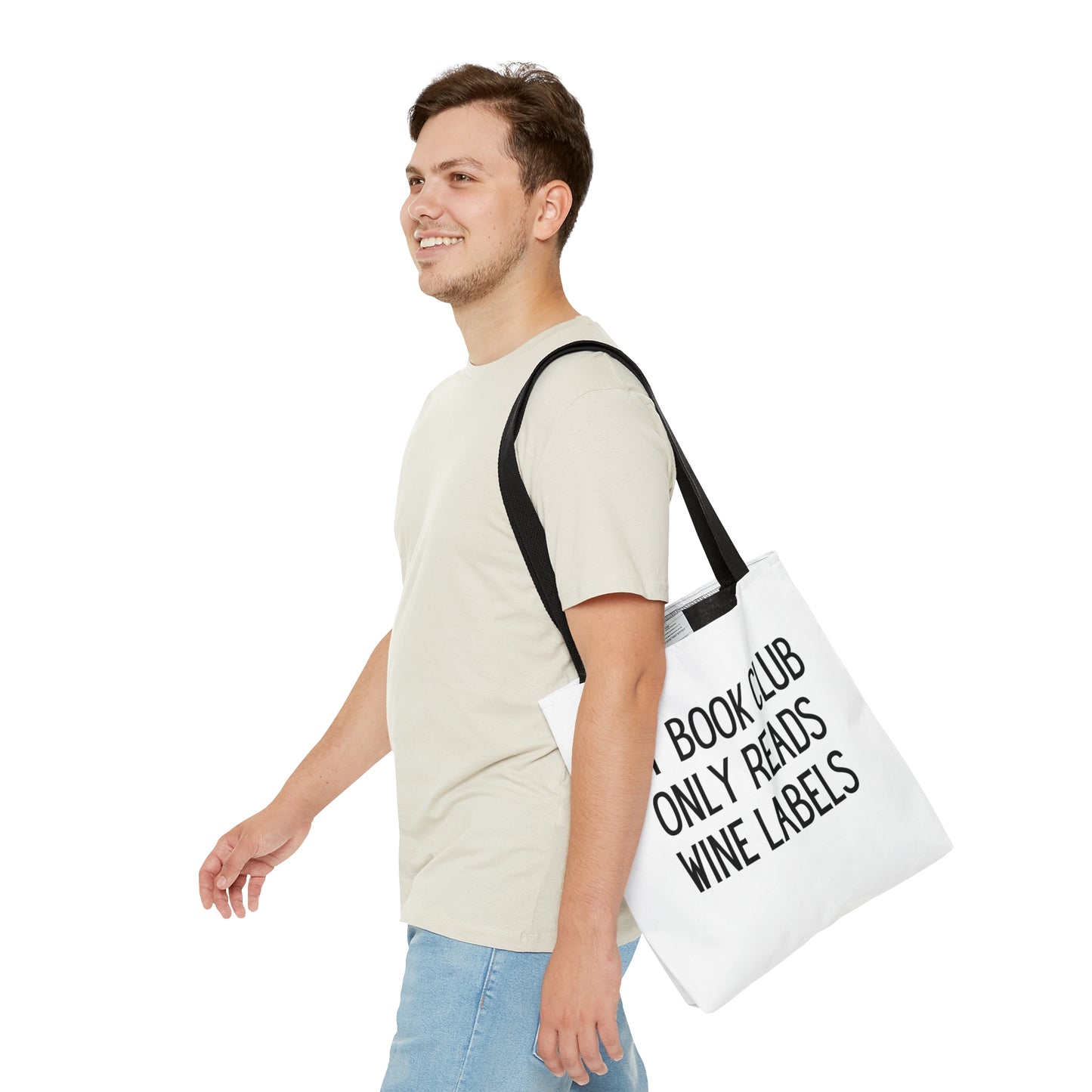 "My Book Club Only Reads Wine Labels" Tote Bag