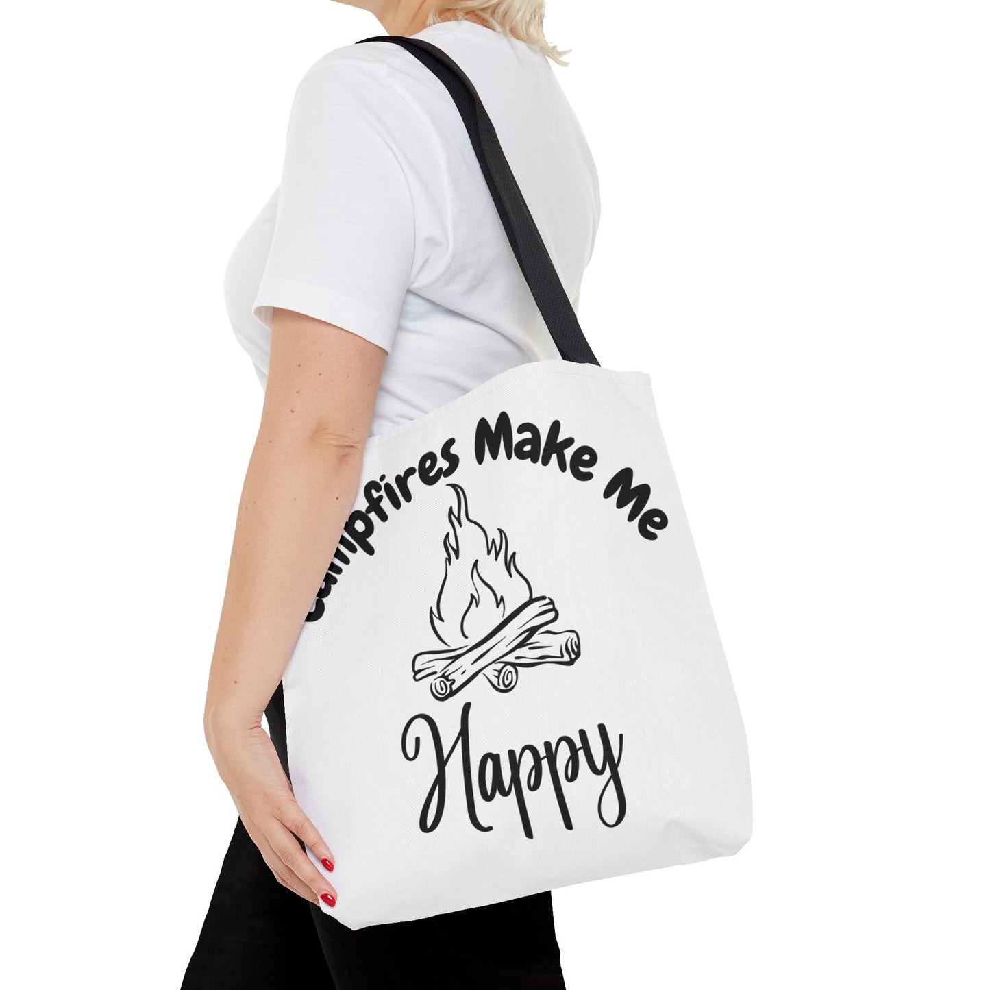 "Campfires Make Me Happy" Tote Bag