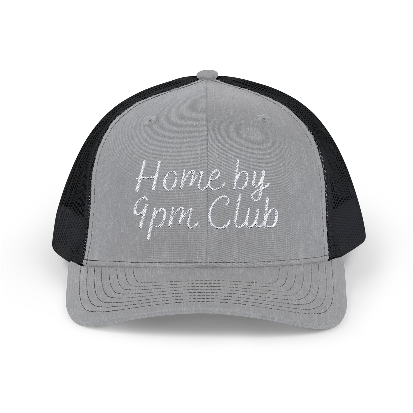 Home by 9pm Club Snapback Trucker Cap