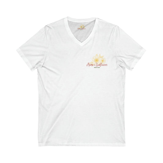 Mama's Sunflowers Ladies' V-Neck T-Shirt