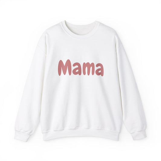 "Mama" in Pink Unisex Heavy Blend™ Crewneck Sweatshirt