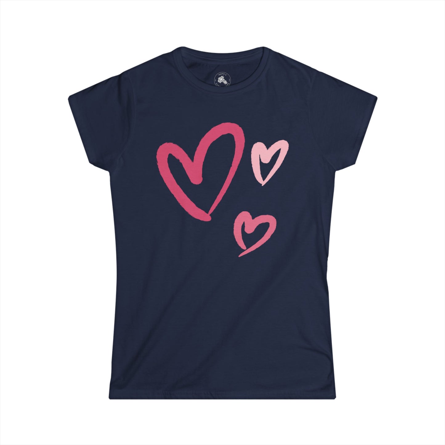 "Pink Hearts" - Women's Softstyle Tee