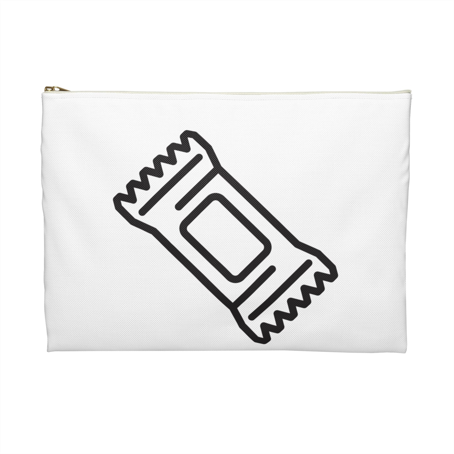 "Snacks" White Accessory Pouch