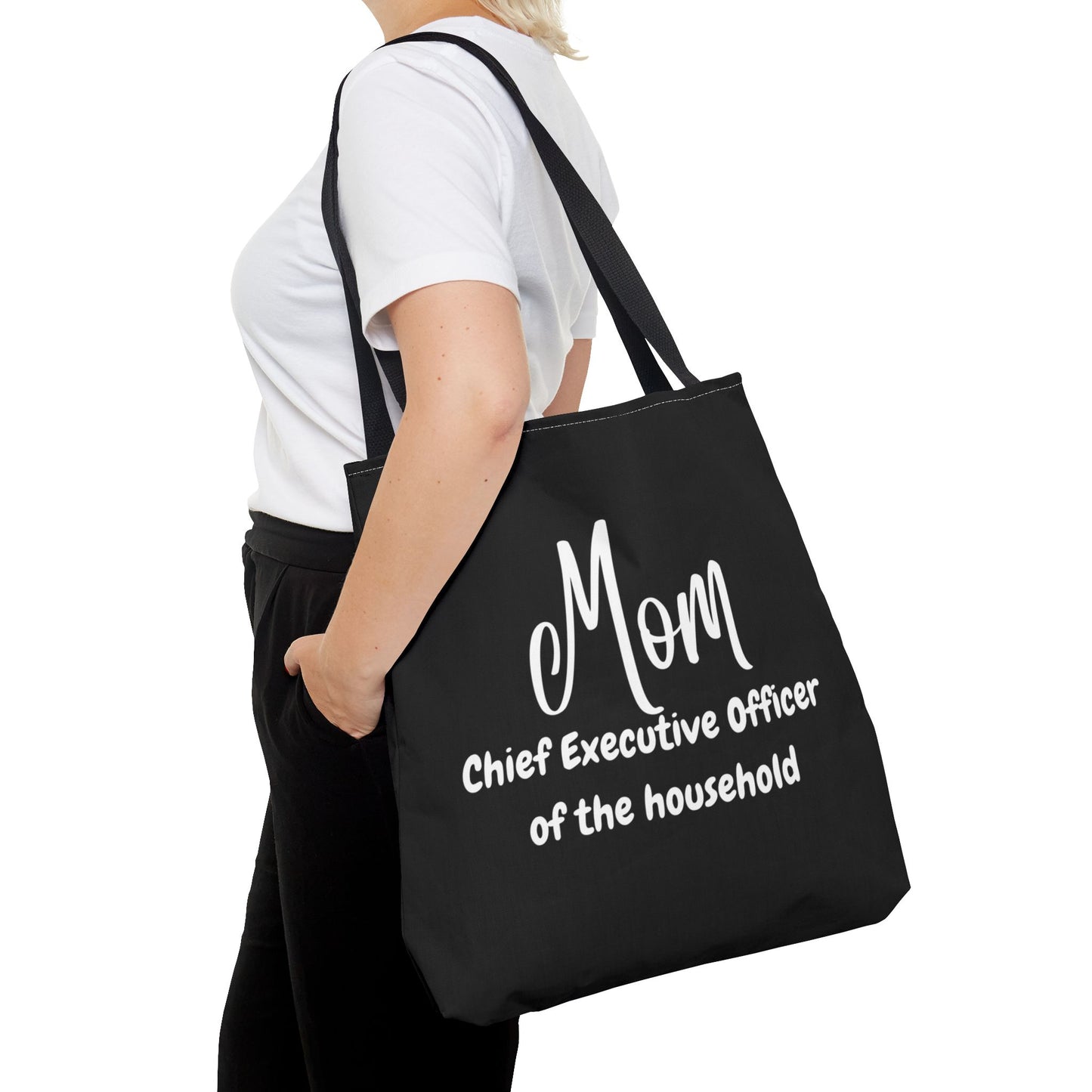 "Mom Chief Executive Officer of the Household" Black Tote