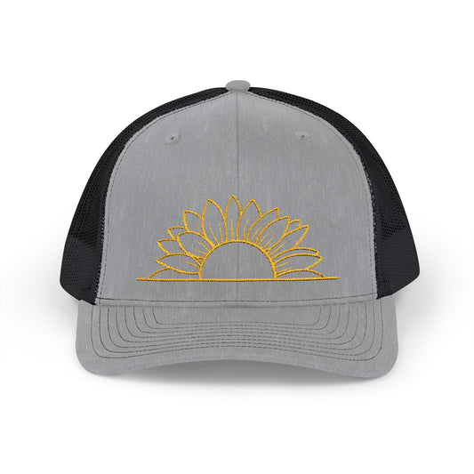 Half a Sunflower Snapback Trucker Cap