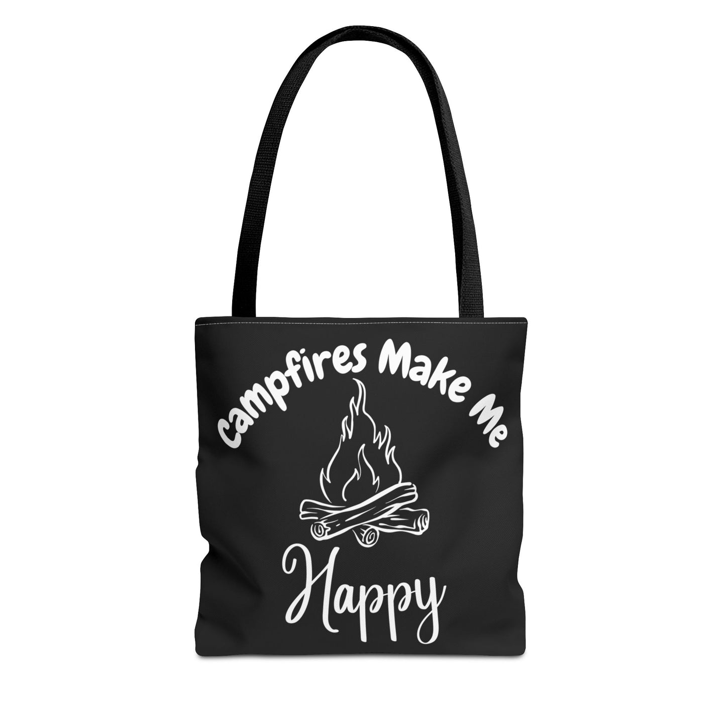 "Campfires Make Me Happy" Black Tote