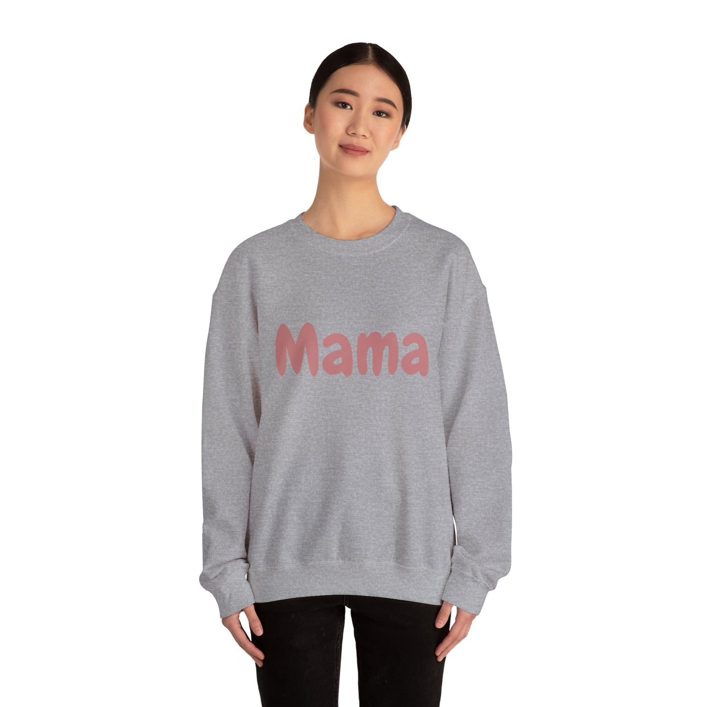 "Mama" in Pink Unisex Heavy Blend™ Crewneck Sweatshirt