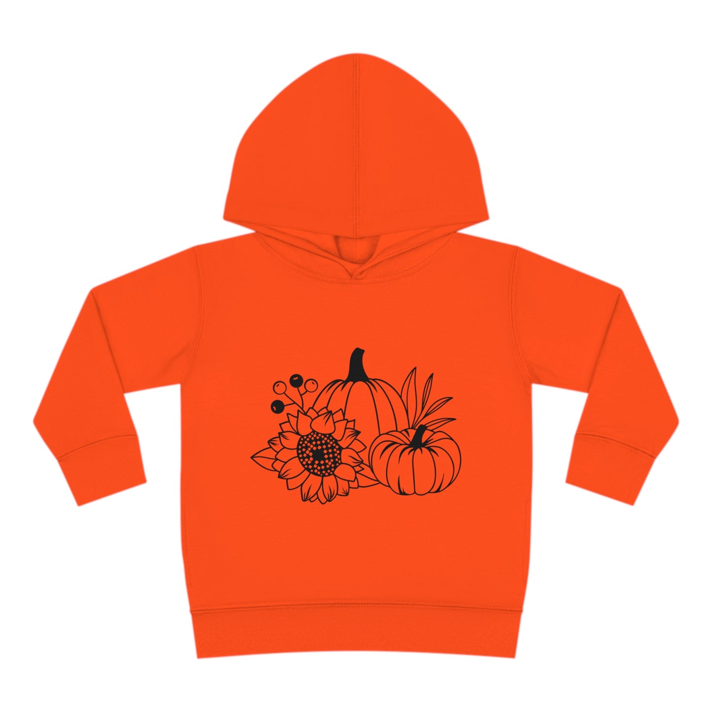 Pumpkin and Sunflower Toddler Pullover Fleece Hoodie