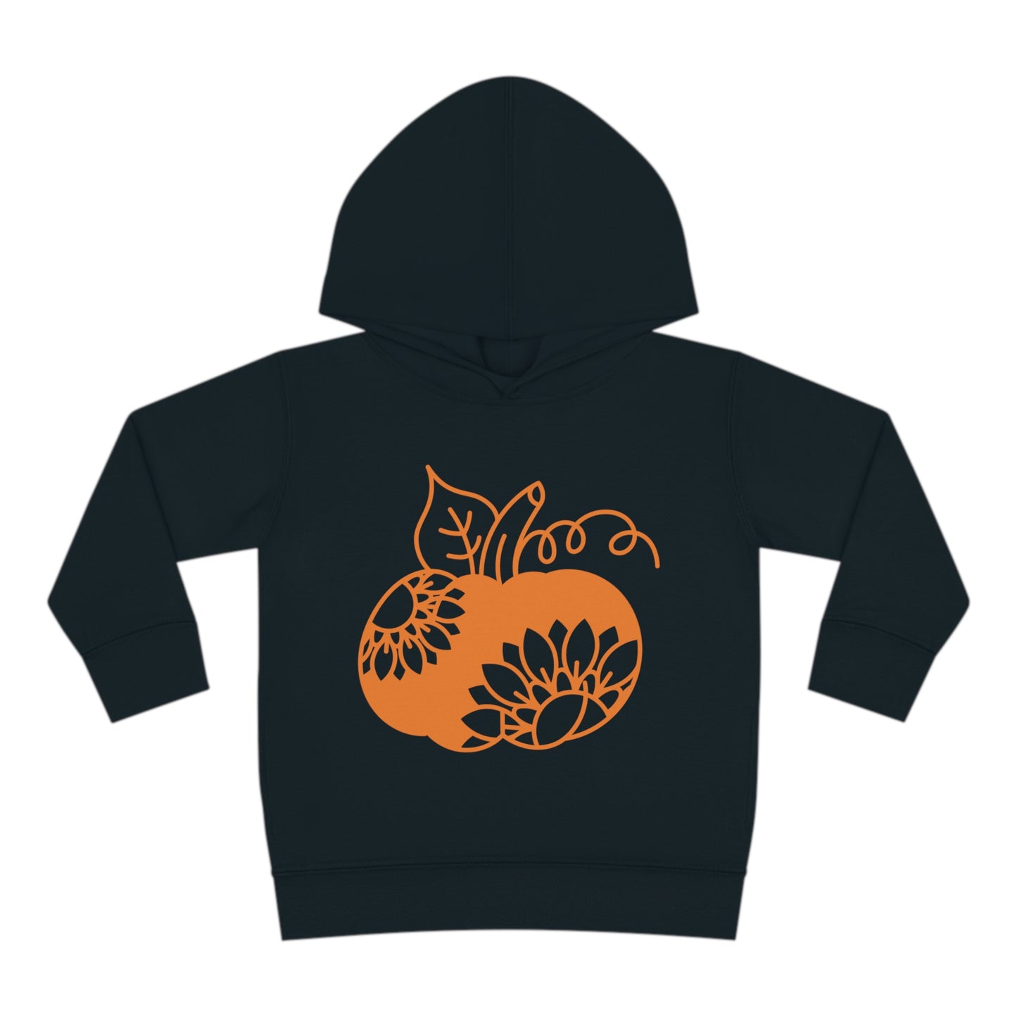 Fall Pumpkin with Sunflowers Toddler Pullover Fleece Hoodie