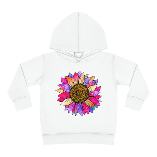 Colorful Sunflower Toddler Pullover Fleece Hoodie