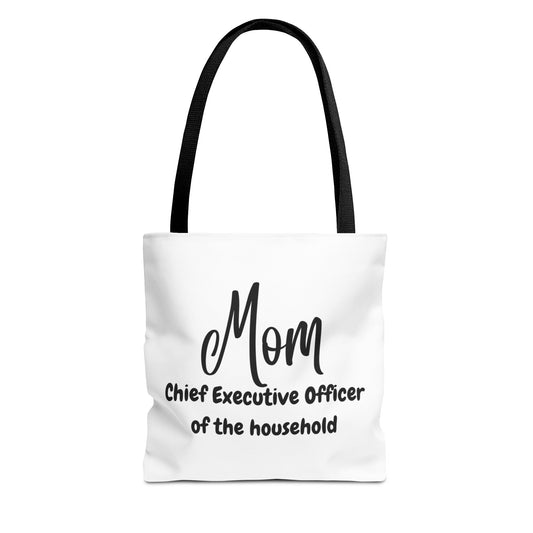 "Mom Chief Executive Officer of the Household" White Tote