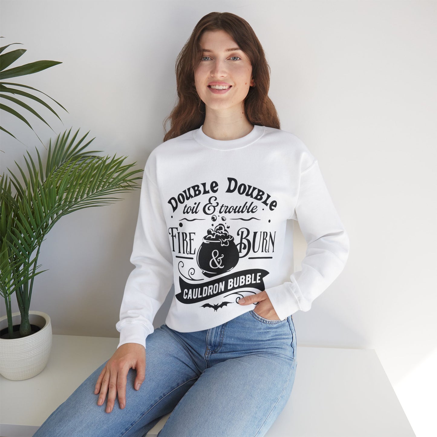 "Double Double Toil & Trouble" Unisex Heavy Blend™ Crewneck Sweatshirt