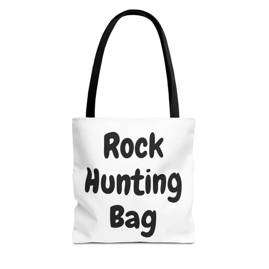 "Rock Hunting Bag" White Tote