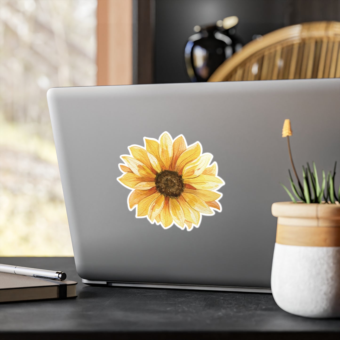 Single Sunflower Kiss-Cut Vinyl Decal