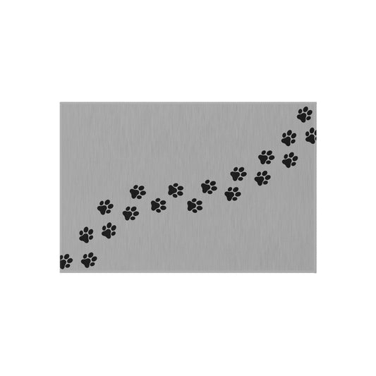 Paw Prints Walking Outdoor Rug