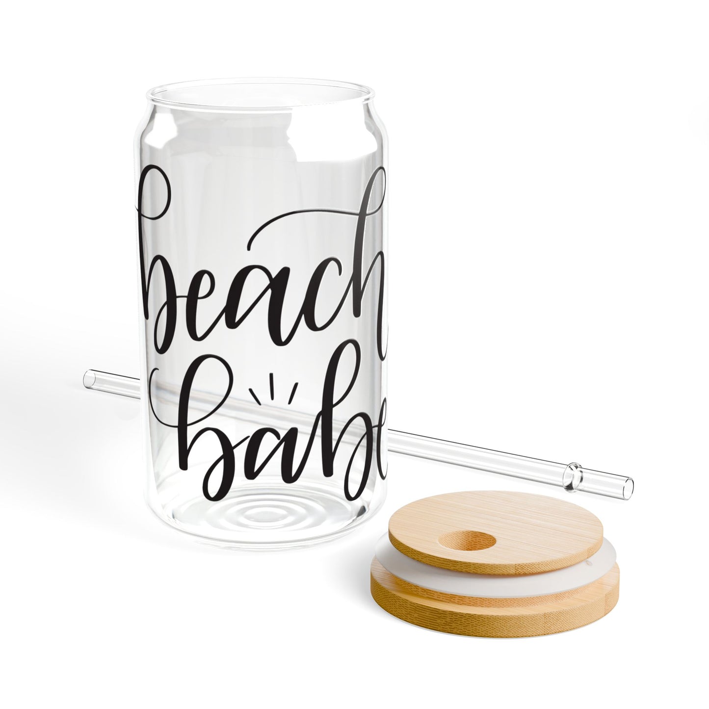 "Beach Babe" Sipper Glass, 16oz