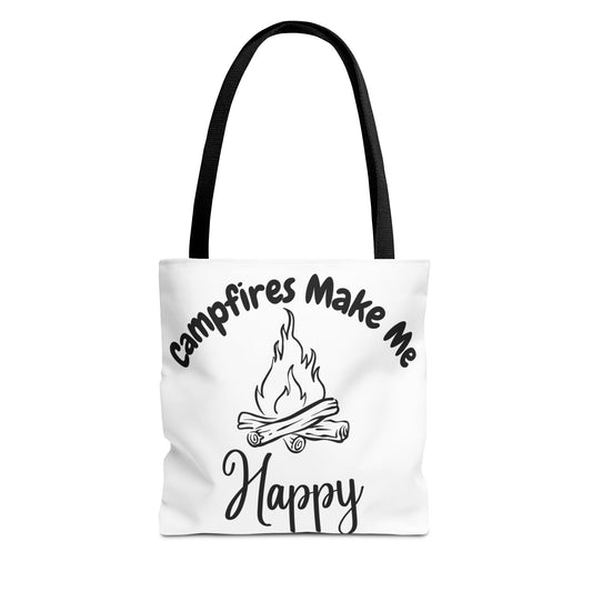 "Campfires Make Me Happy" Tote Bag